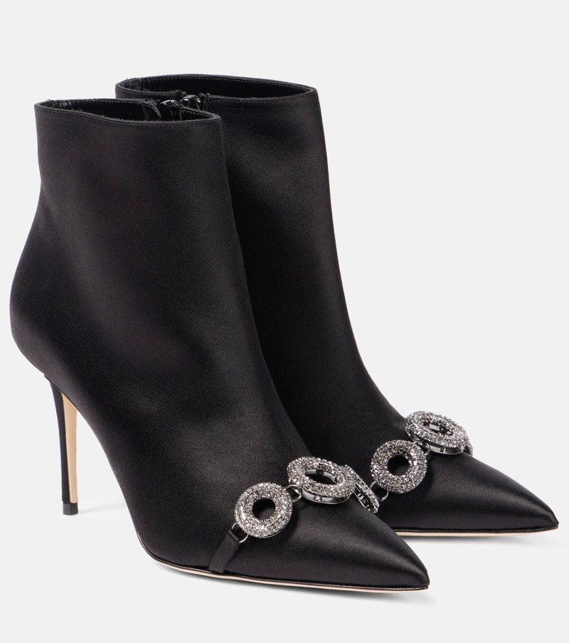 Balvisa embellished satin ankle boots - 1
