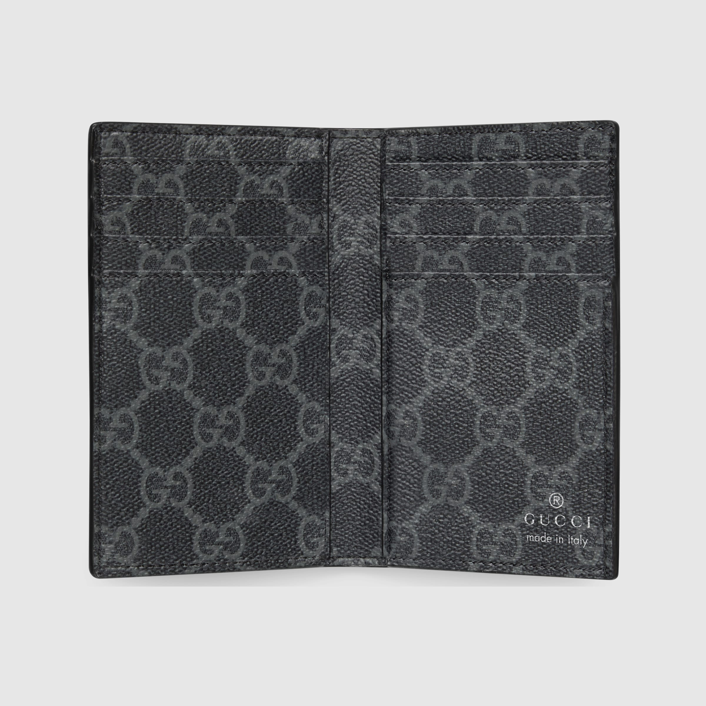 GG Emblem bi-fold embossed card case - 2