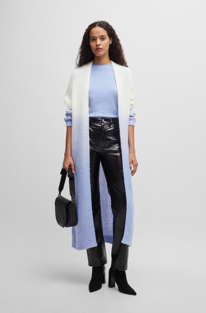 BOSS LONG-LENGTH DIP-DYE CARDIGAN WITH WOOL AND ALPACA outlook