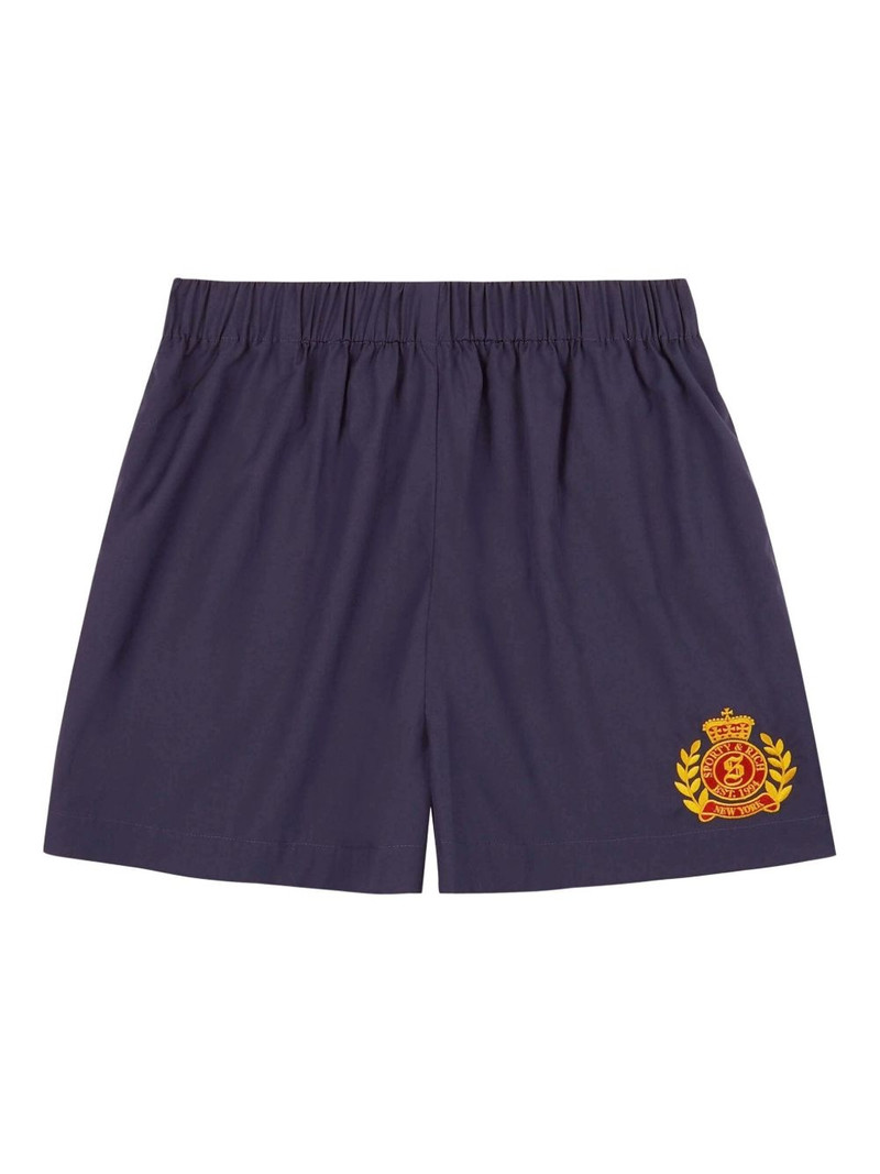 logo-embroidered shorts 1