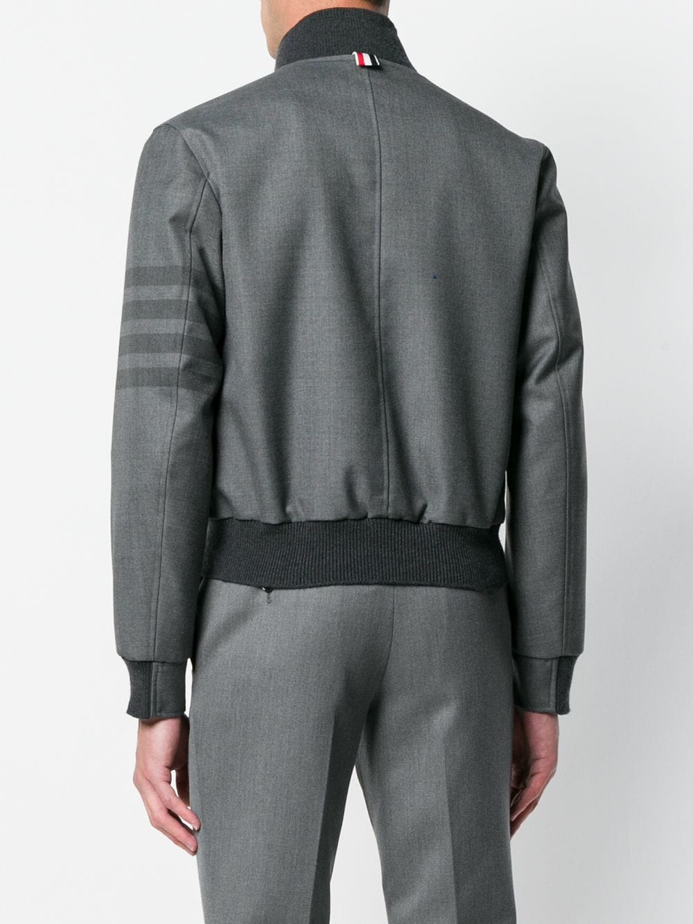 4-Bar Ribbed Knit Blouson Jacket - 4
