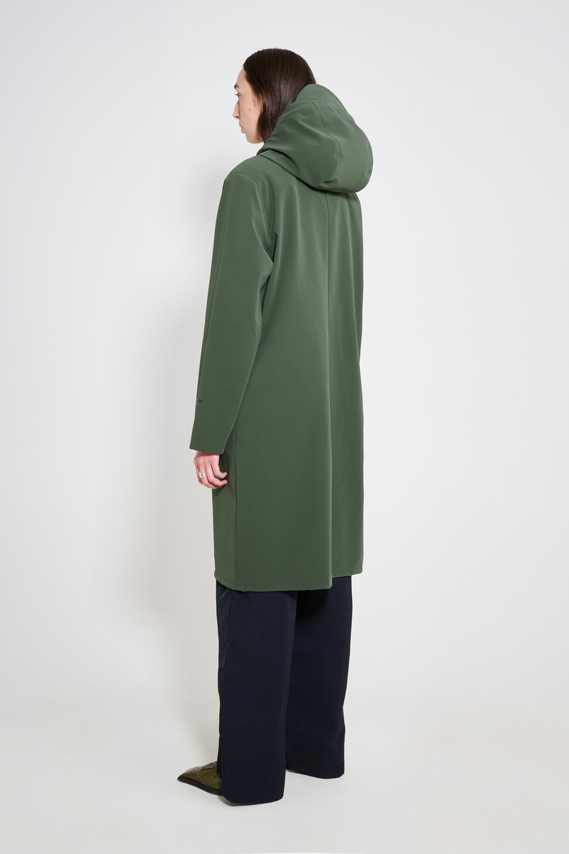 Stutterheim Stockholm Long Patch Raincoat Green outlook
