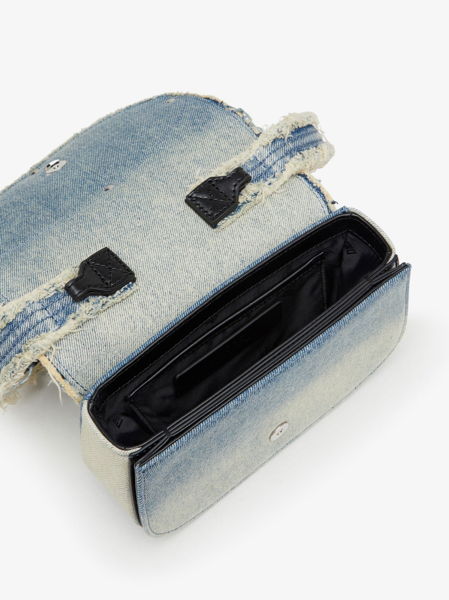 Diesel 1Dr Denim Shoulder Bag With Used Effect - 4