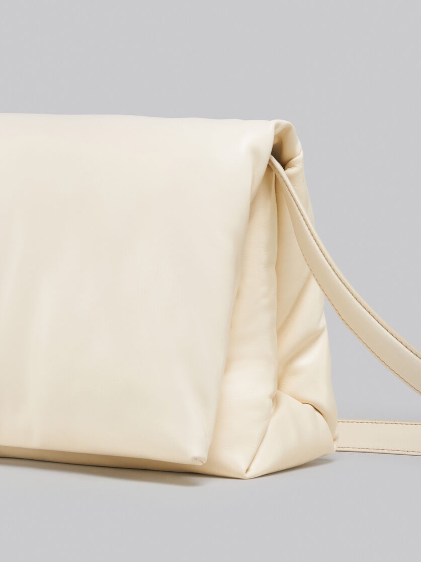 LARGE WHITE CALFSKIN PRISMA BAG - 5