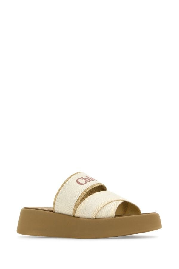Two-tone canvas Mila slippers - 2