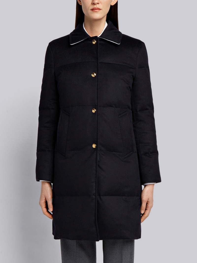 Down-filled Jacket-weight Cashmere Overcoat 1