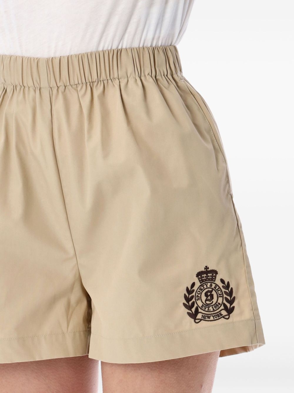 logo-embroidered shorts - 3