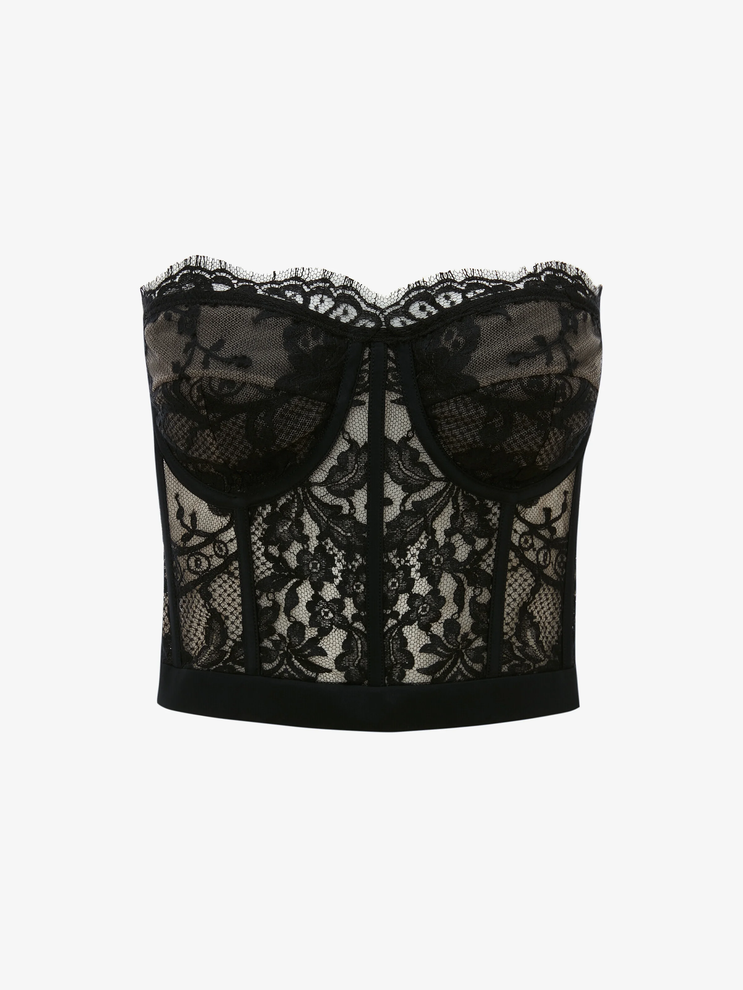 Lace Corset in Black - 1