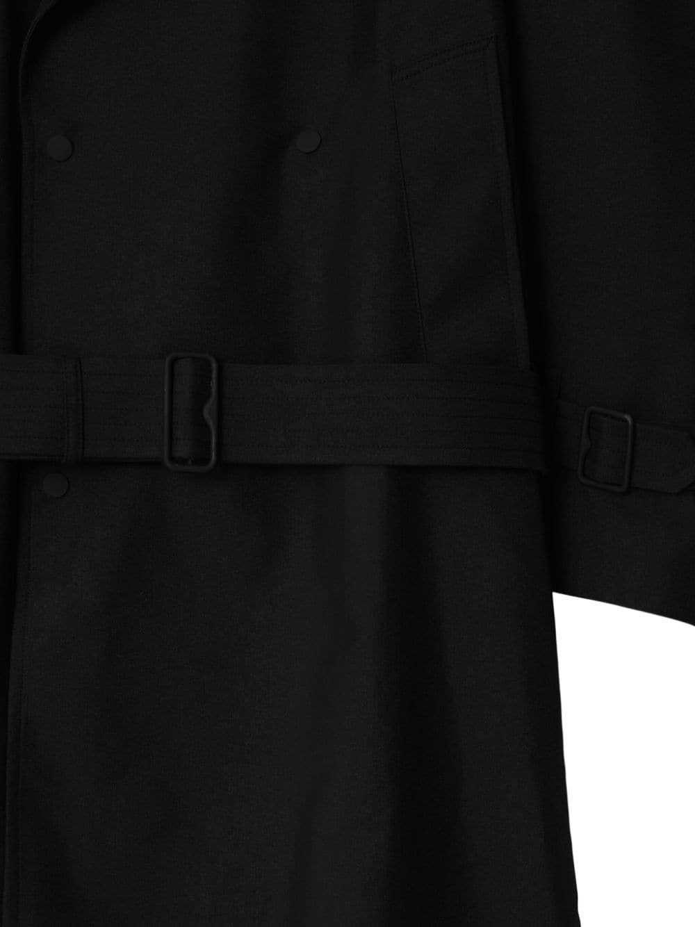 double-breasted belted trench coat - 2