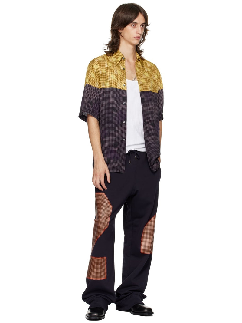 Dries Van Noten Yellow & Purple Dotted Shirt outlook