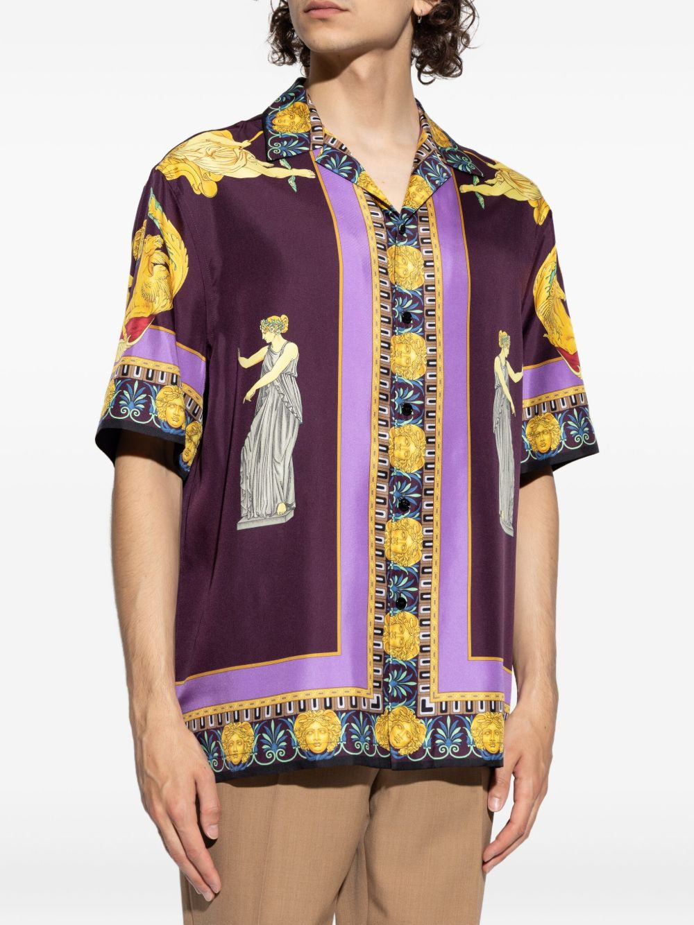 silk print shirt - 3