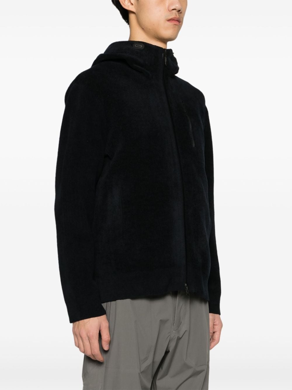 Fusion Knit zip-up hooded jacket - 3