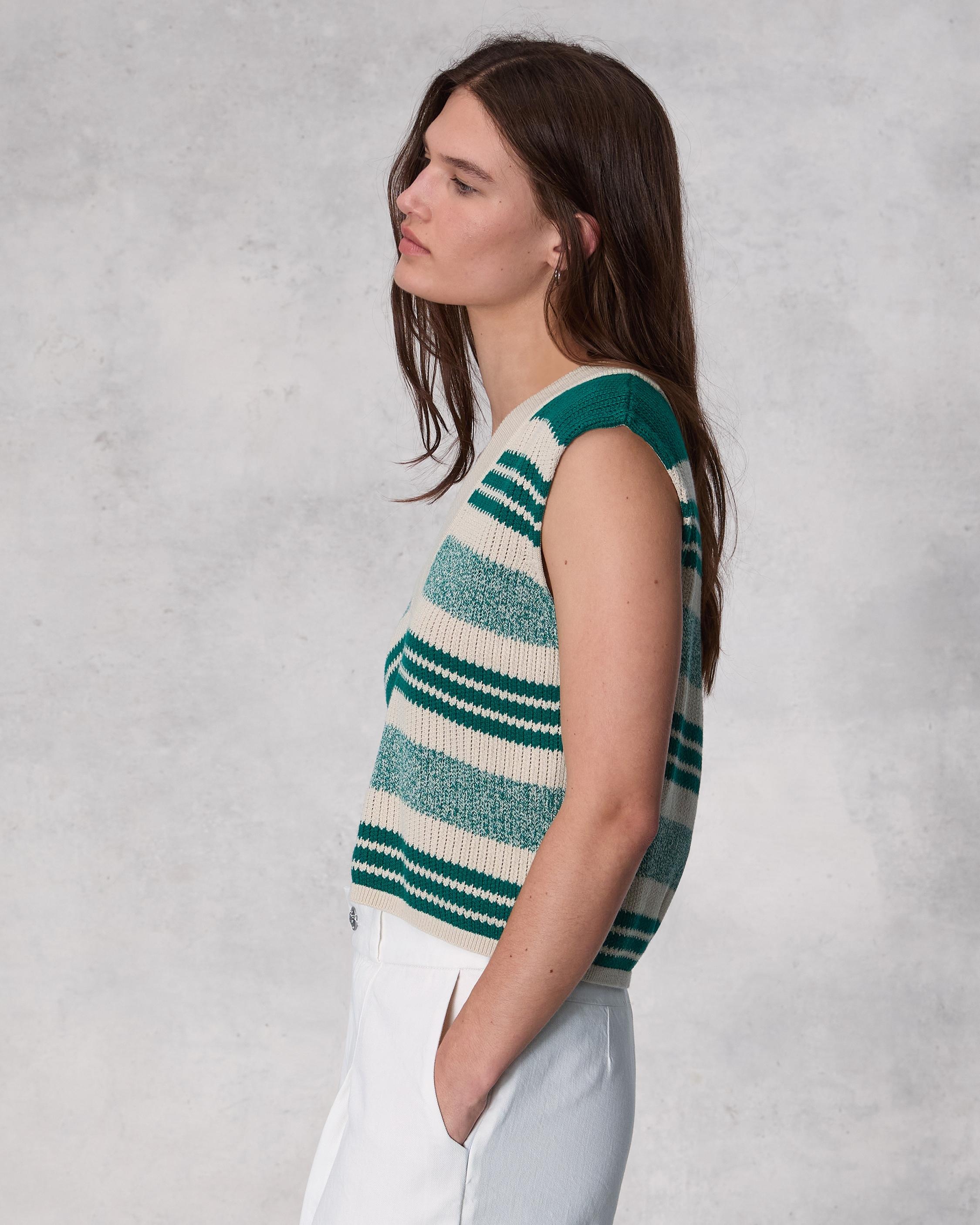 Cyrus Striped Cotton Sweater Vest
Relaxed Fit - 4