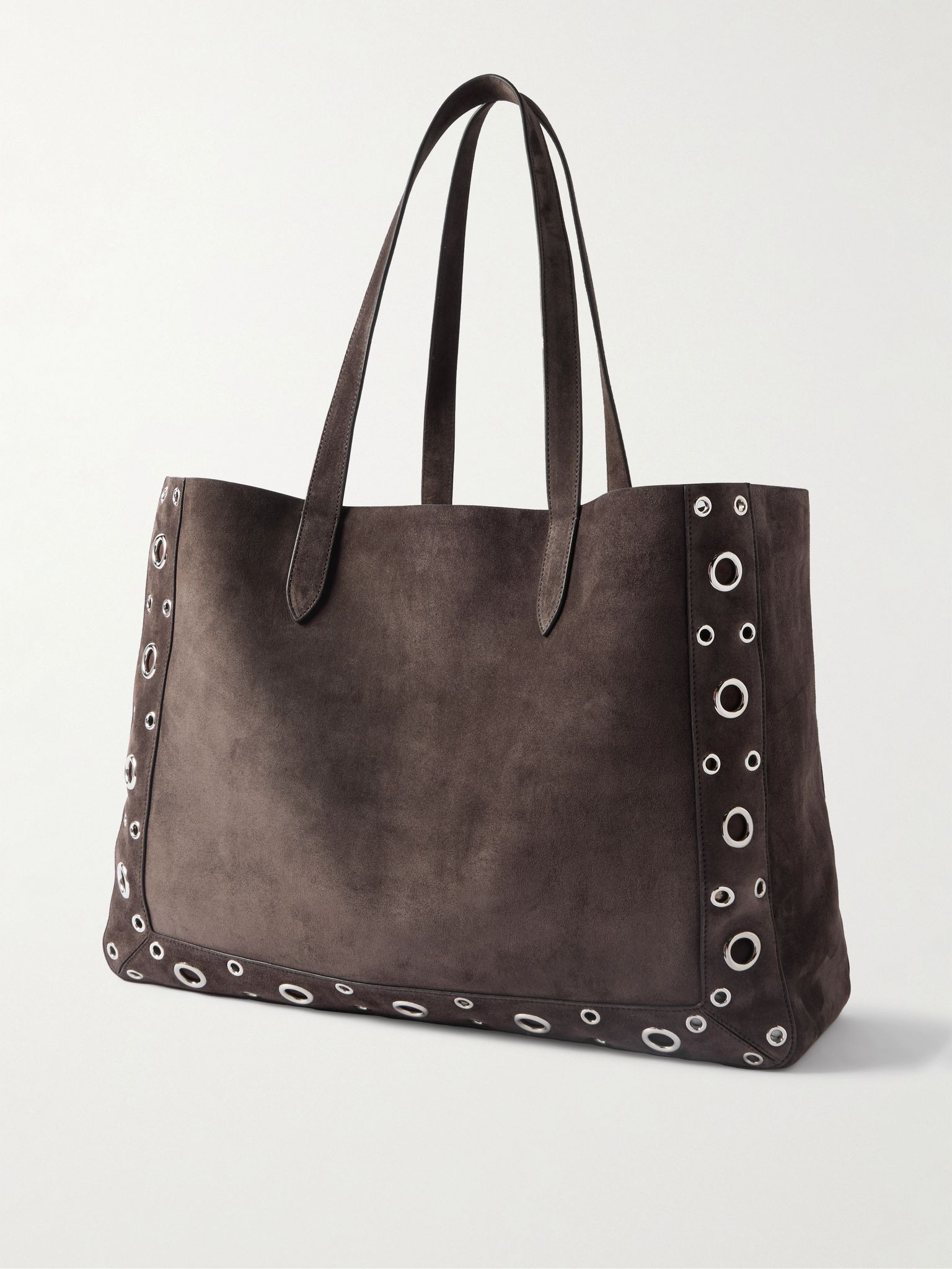 Nellcôte Embellished Suede Tote Bag Brown - 3