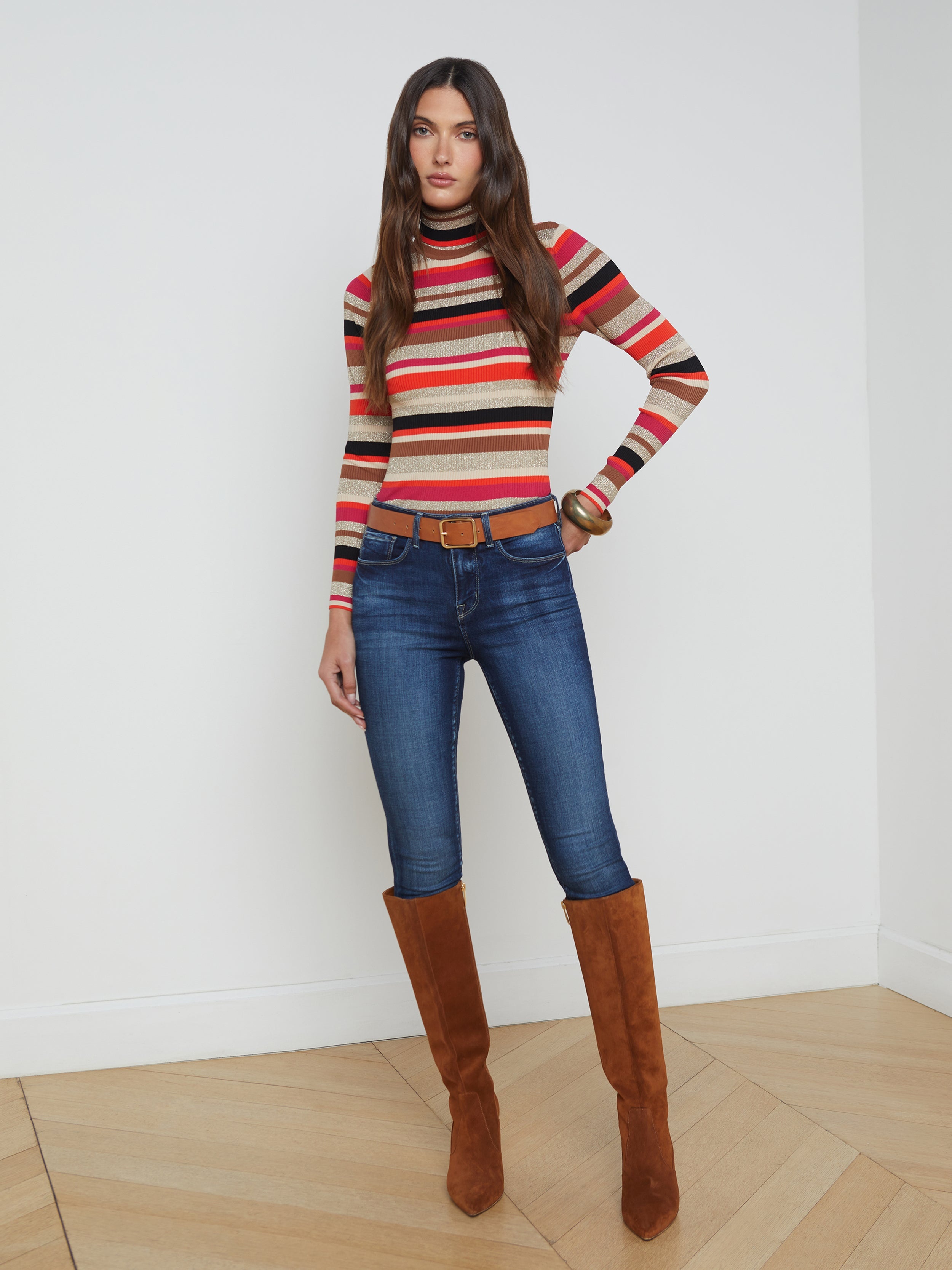 Olene Striped Turtleneck - 3
