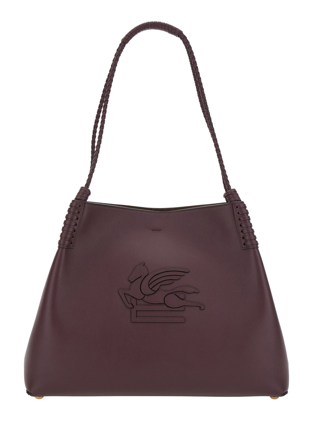 Etro Women 'Libra' Bordeaux Big Shoulder Bag With Logo Embroidery On The Front And Braided Handles I - 1