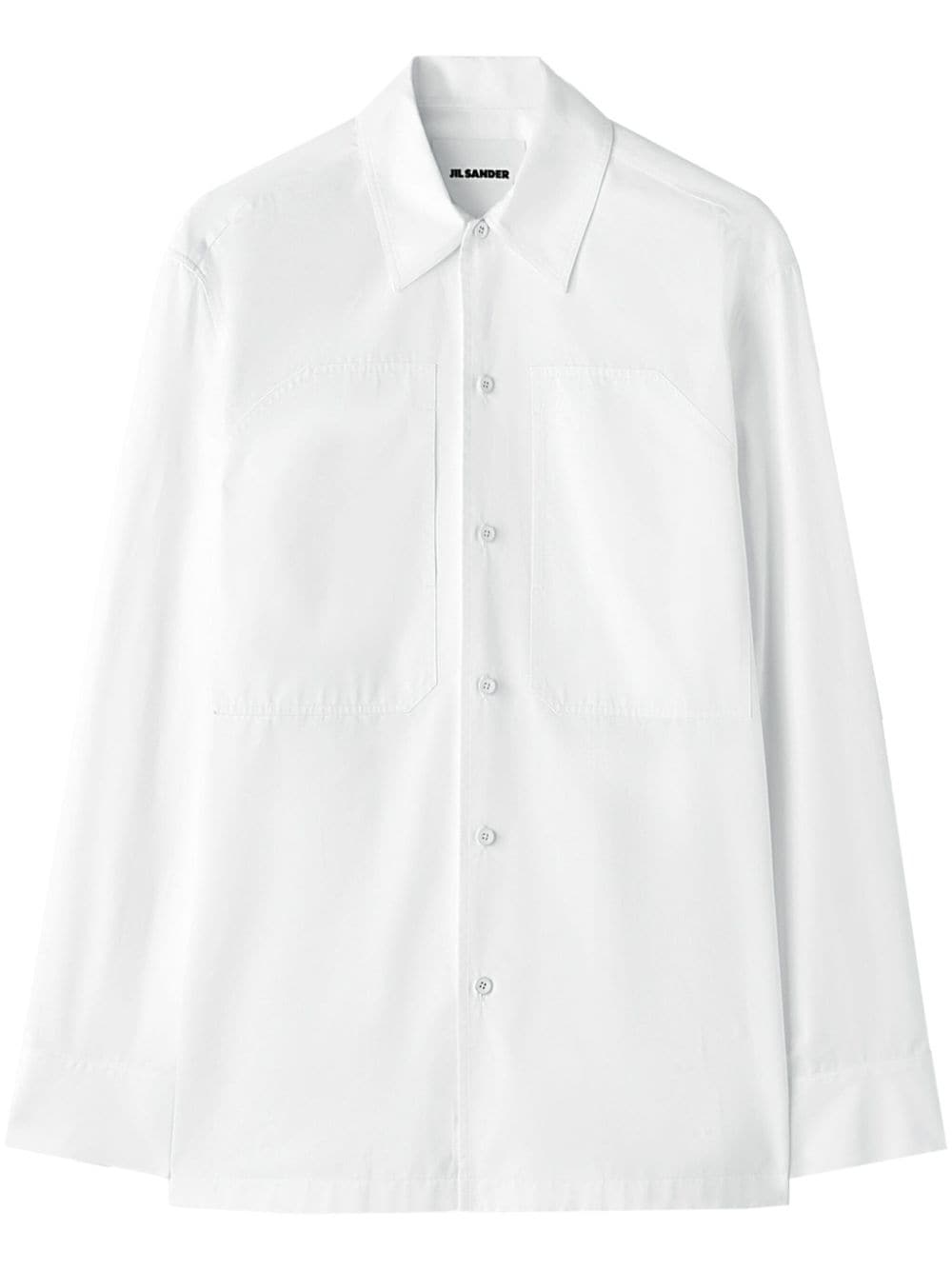 patch pockets cotton shirt - 1