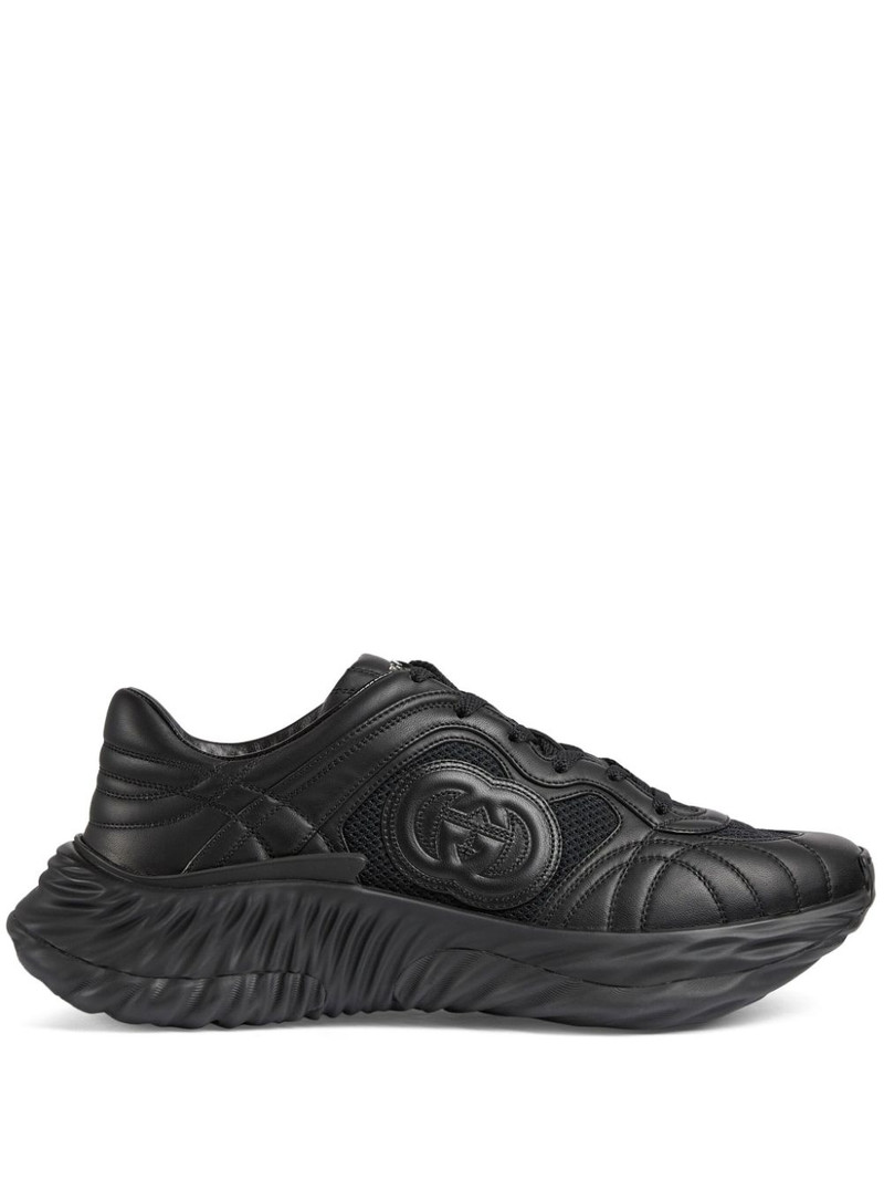 Interlocking G chunky leather sneakers - 1