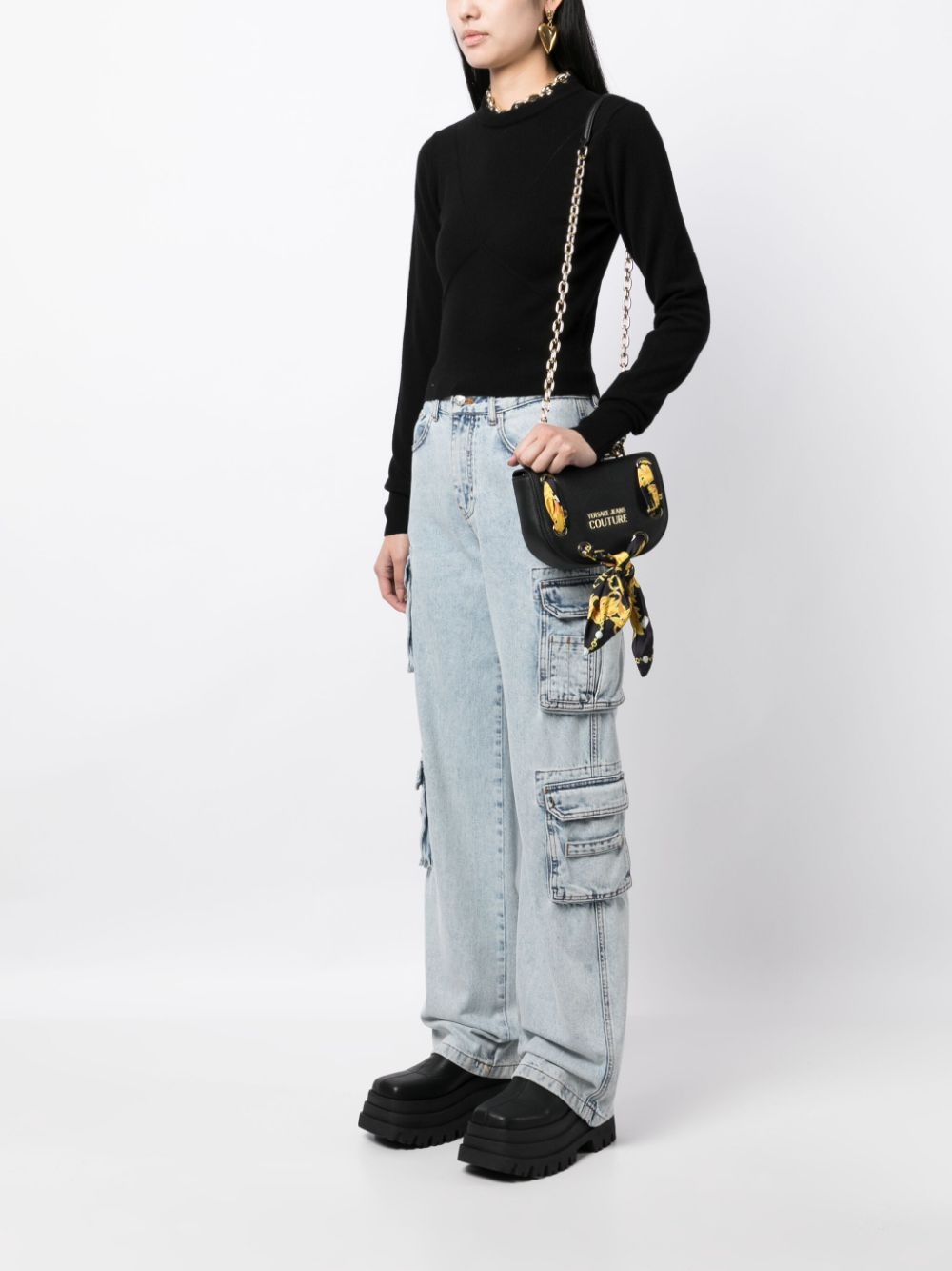 Thelma barocco-print scarf shoulder bag - 4