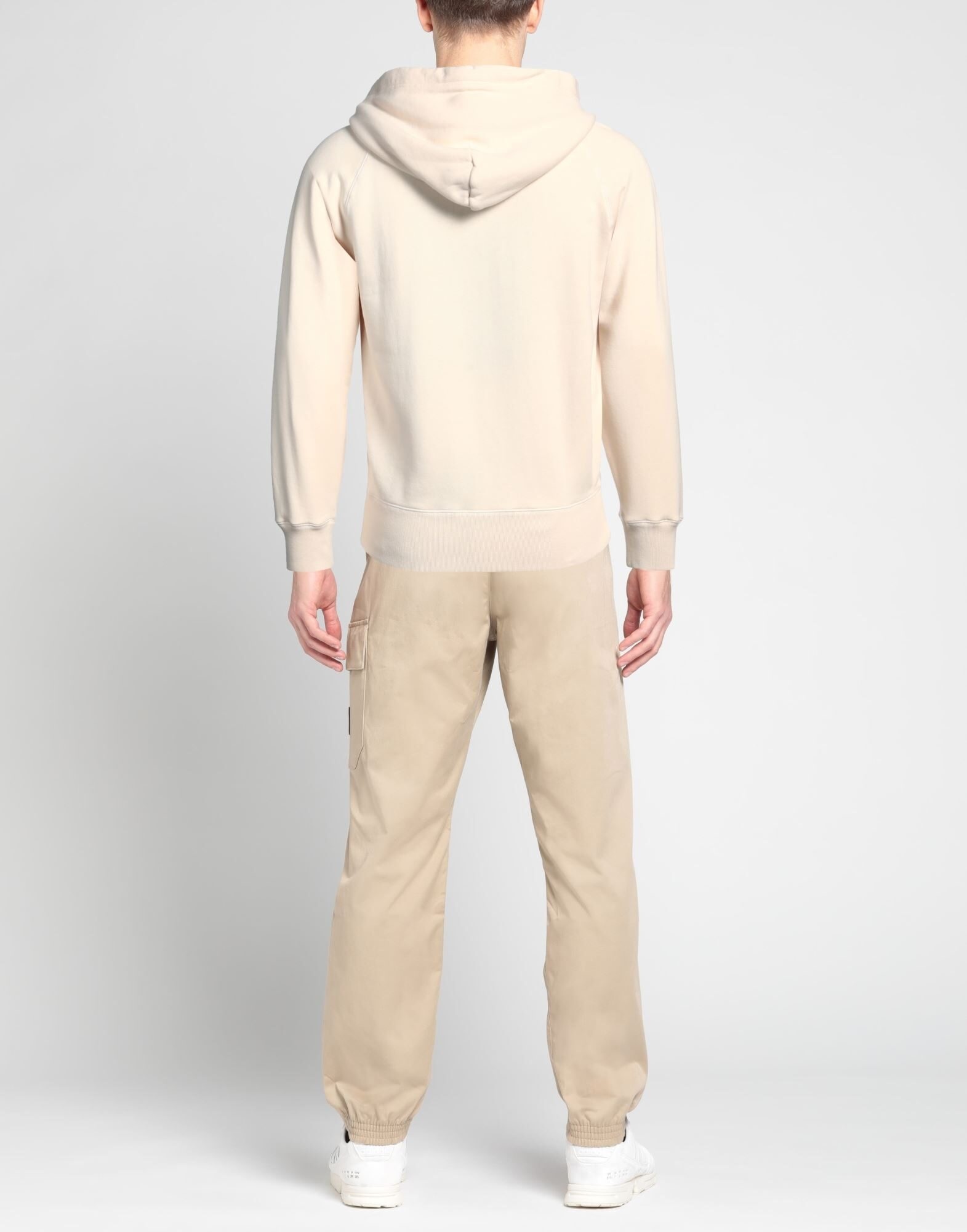 Cream Men's Hooded Sweatshirt - 3