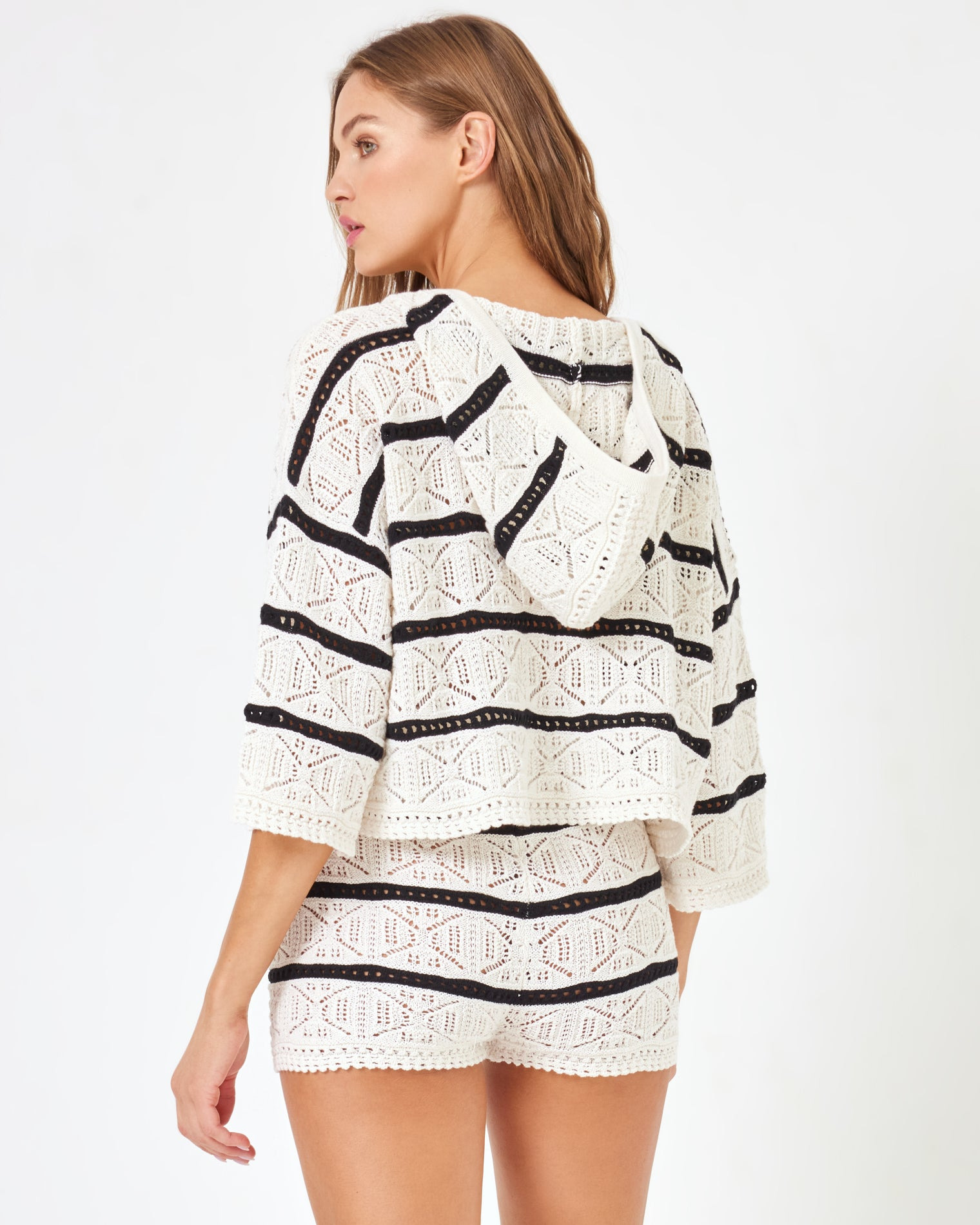 Striped Diamond Eyes Hoodie - 4