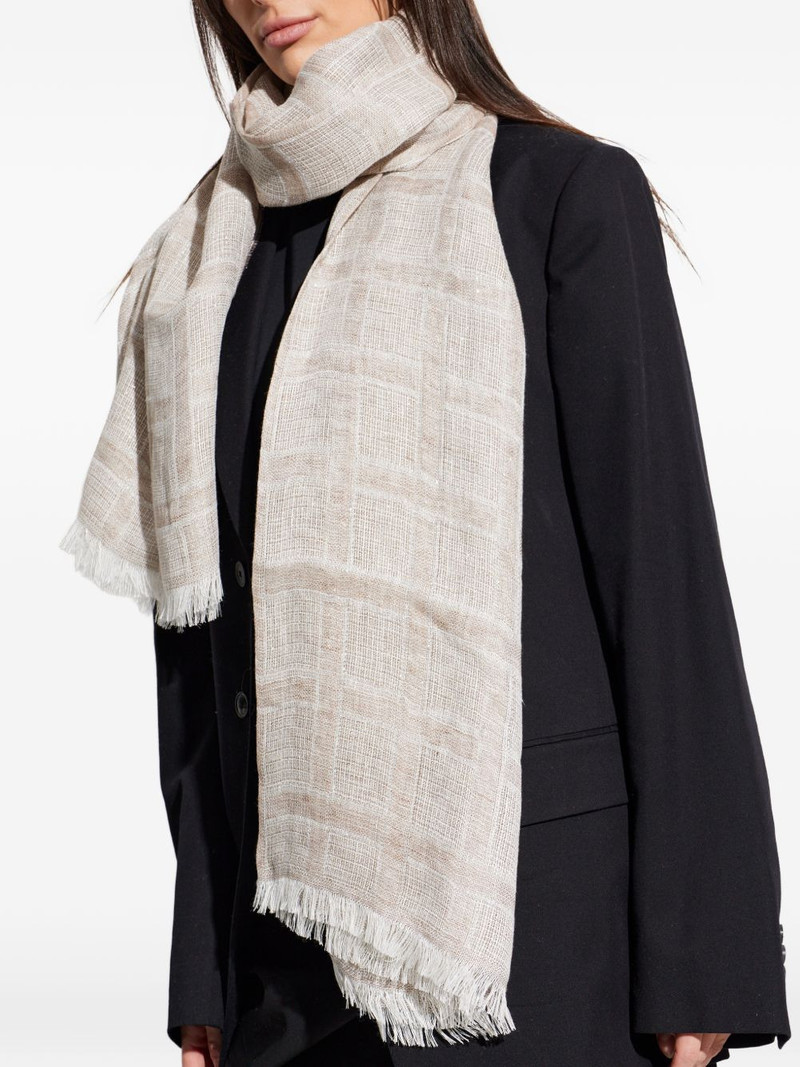 fringed checked scarf 1