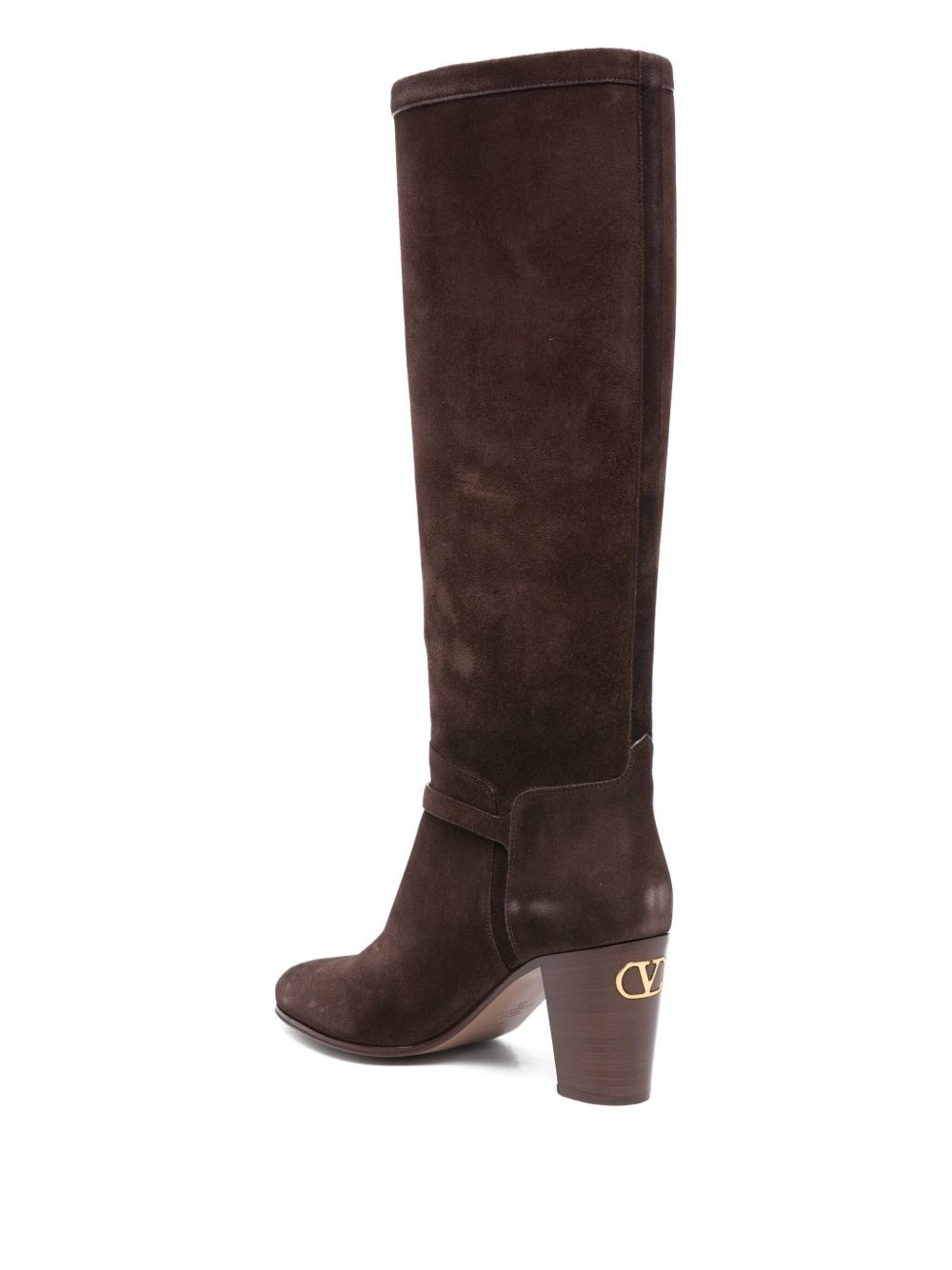 70mm buckle-detail suede boots - 3