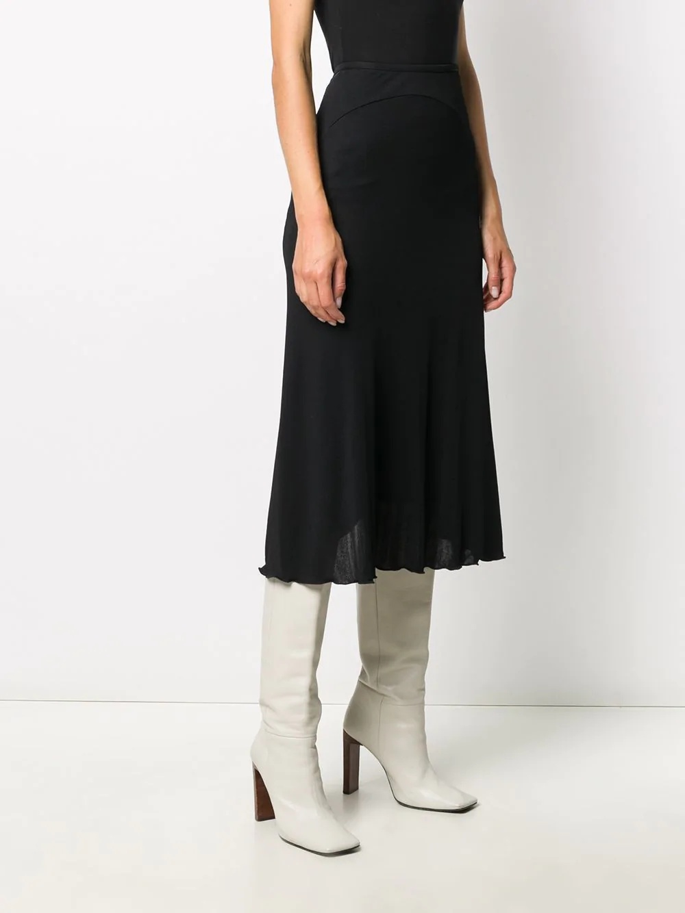 mid-length high waist skirt - 3