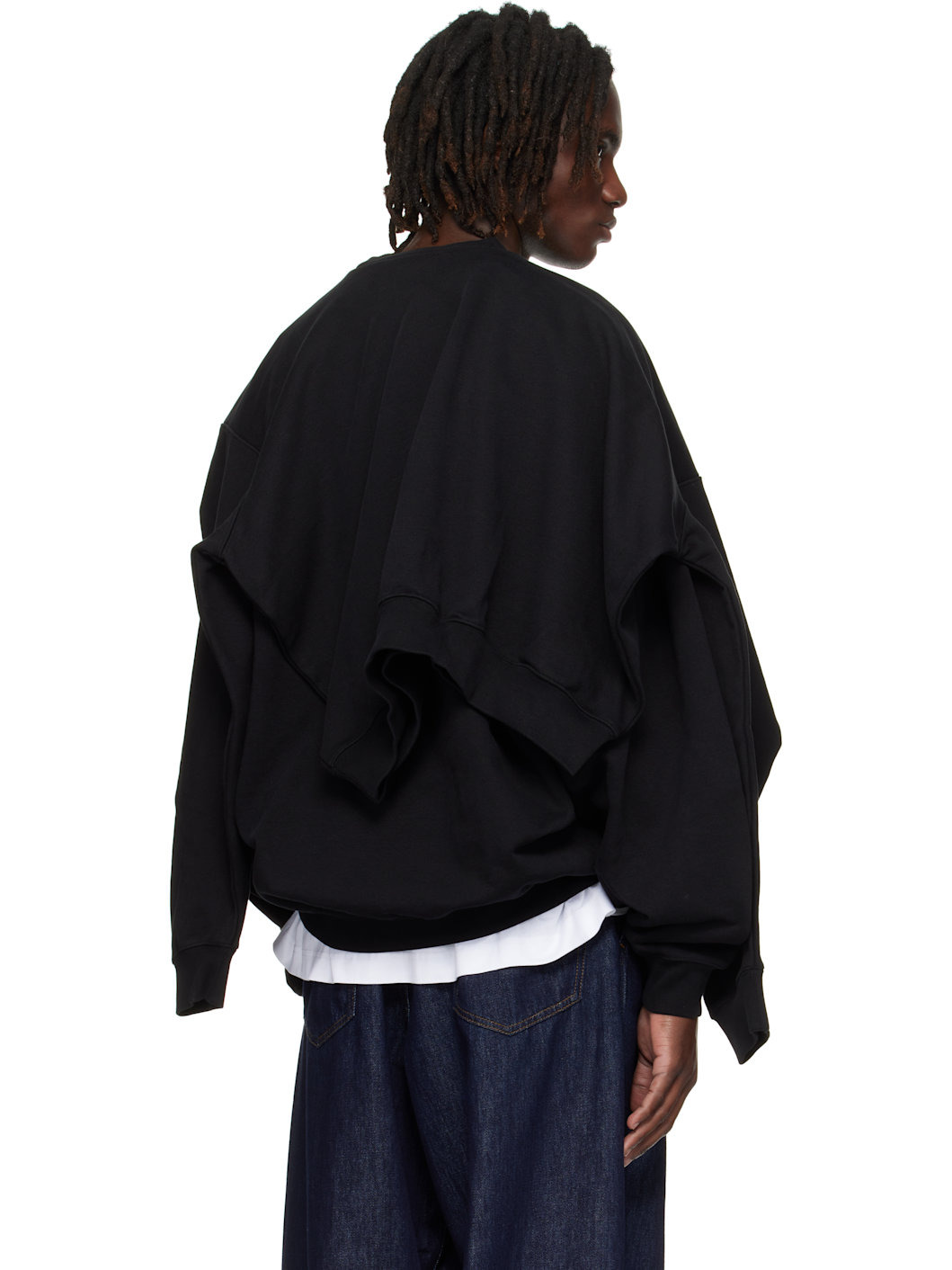 Black Double Layered Sweatshirt - 3
