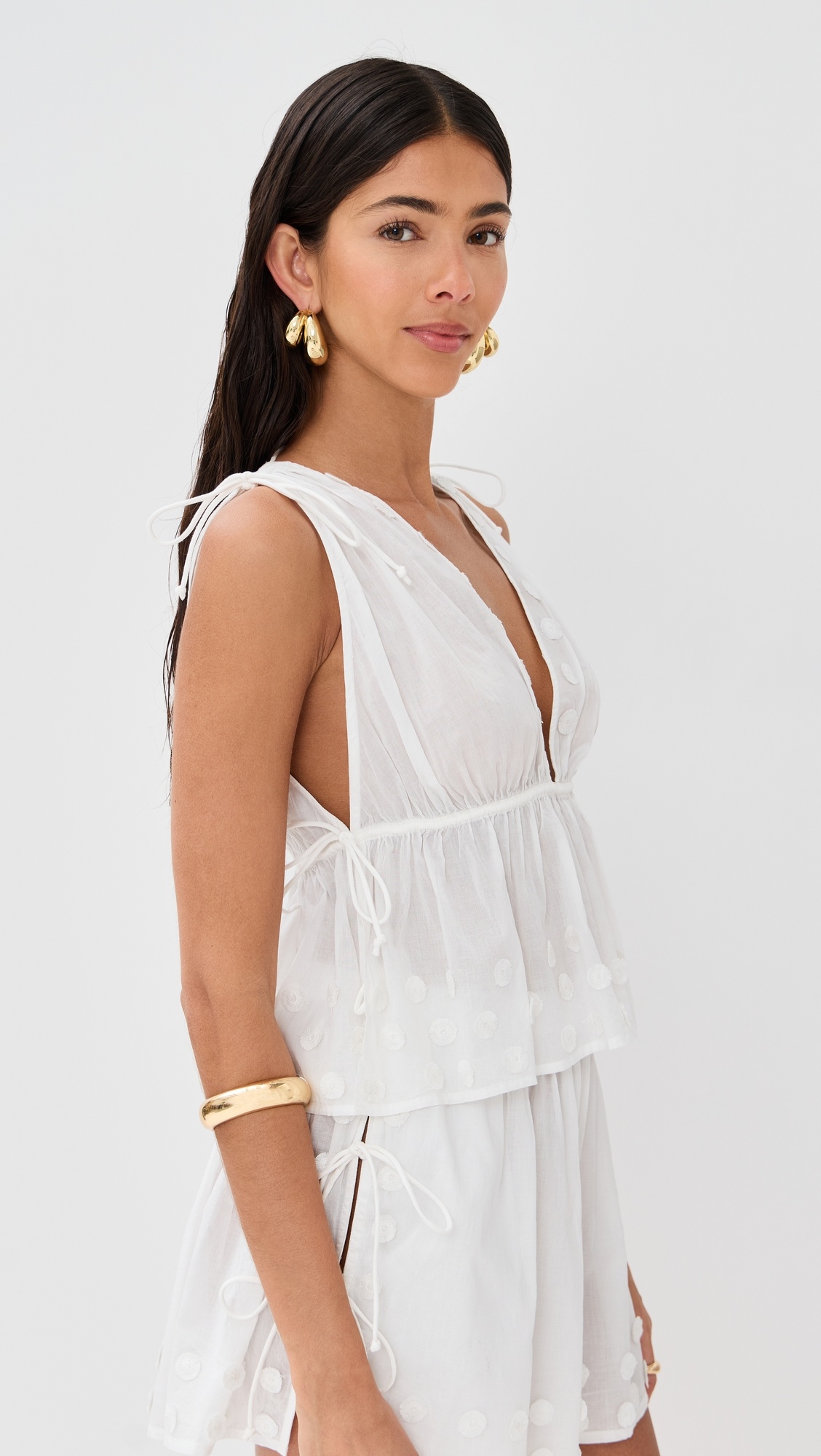 Anya Plunge V Neck Top Coverup - 3