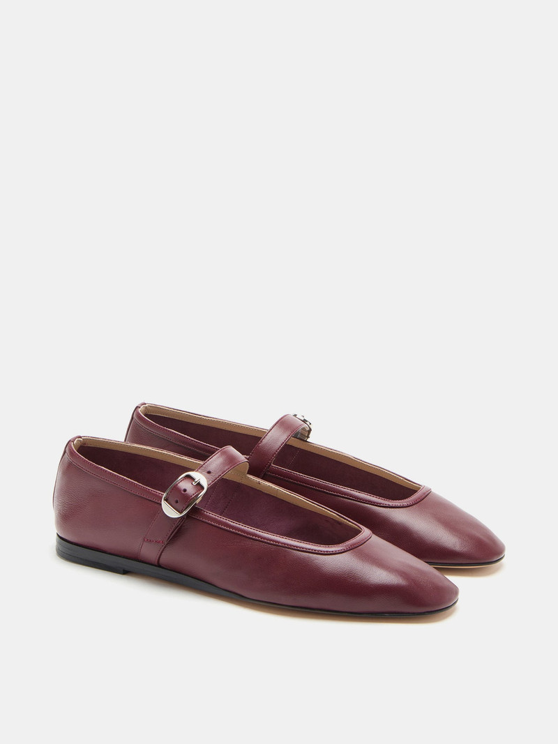LE MONDE BÉRYL Ballet Mary Jane / Rouge Leather outlook