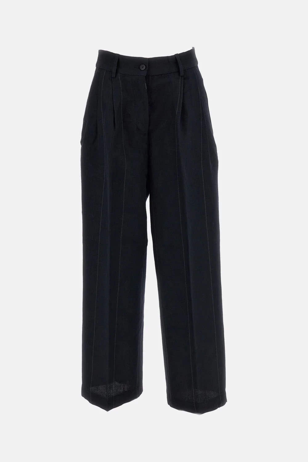 REBBY GLEN CHECK TROUSERS WITH WIDE LEG - 1