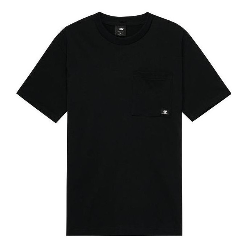 New Balance Essentials Pocket Fleece T-shirt 'Black' MT31542-BK - 1