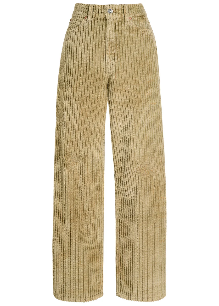 Our Legacy Full Cut Distressed Terry-corduroy Trousers - 1