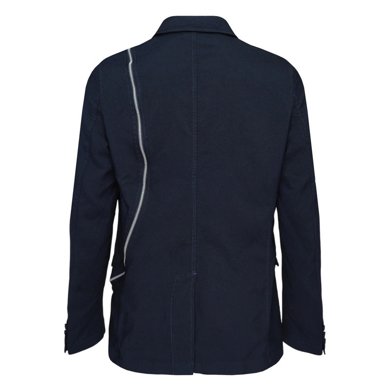 Comme des Garçons SHIRT Navy Side-Cross Zip Detail Jacket outlook