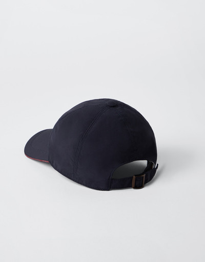 Brunello Cucinelli Water-resistant microfiber baseball cap with contrast details and embroidered logo outlook