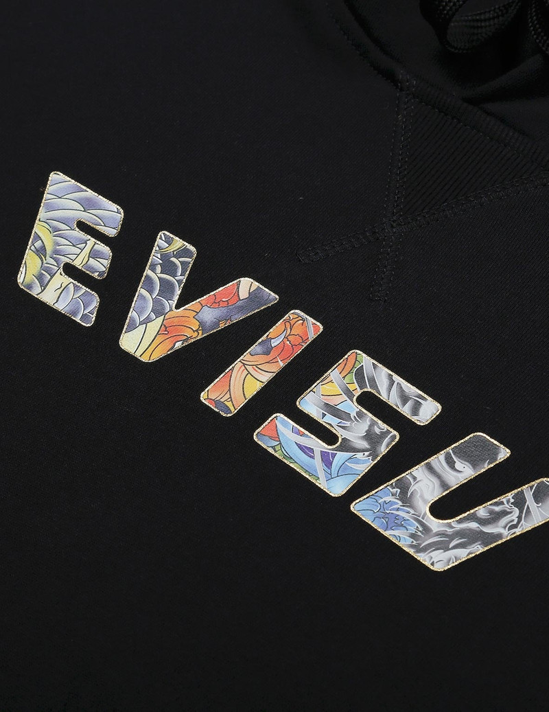 DRAGON-PATTERN LOGO PRINT HOODED SWEATSHIRT 8