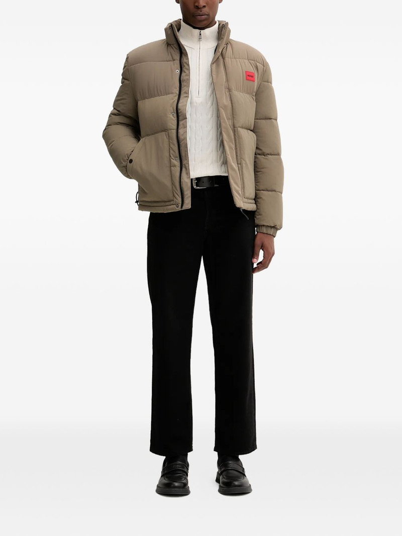 HUGO padded logo-patch jacket outlook