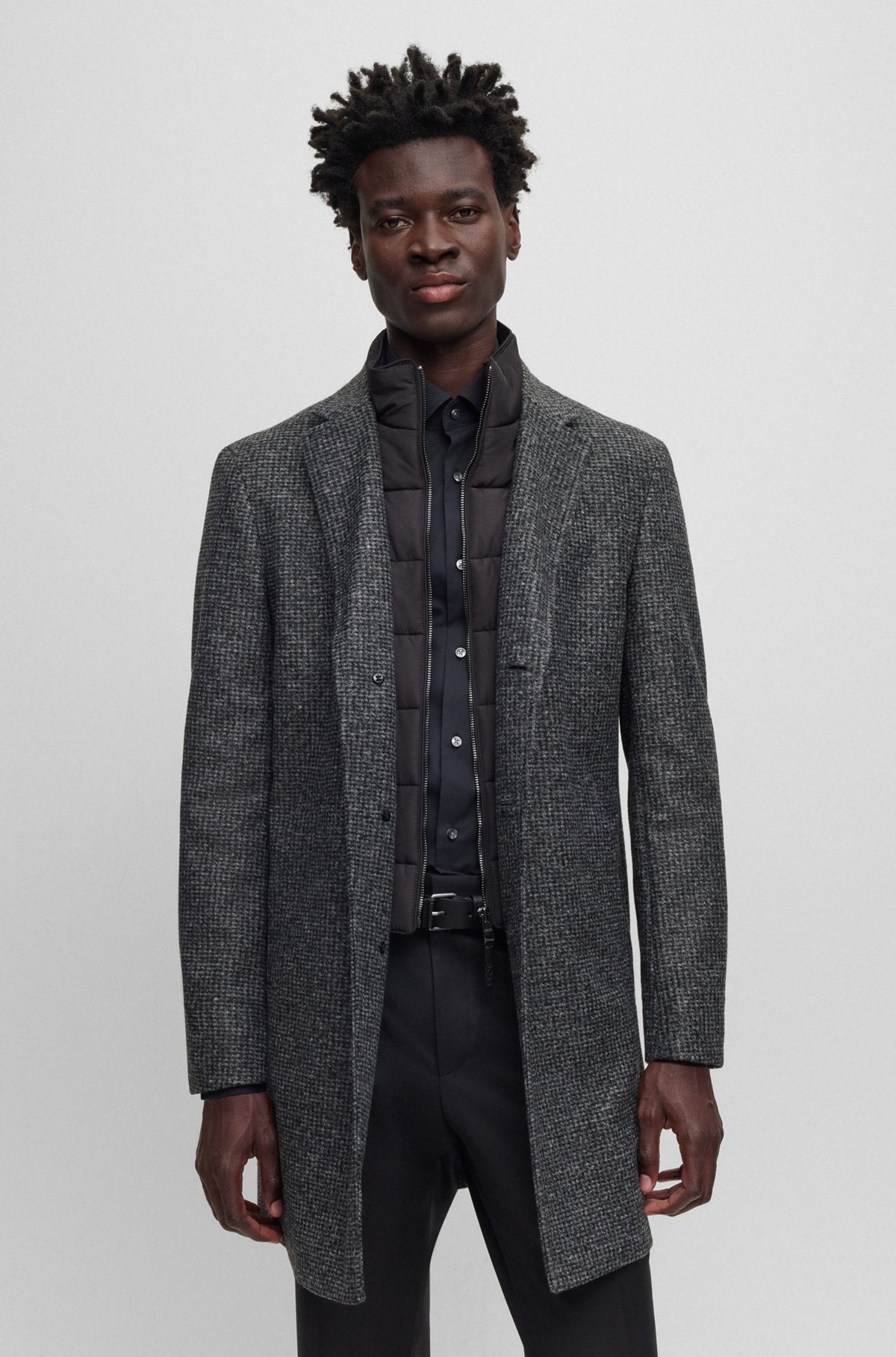 SLIM-FIT PATTERNED COAT WITH ZIP-UP INNER - 2
