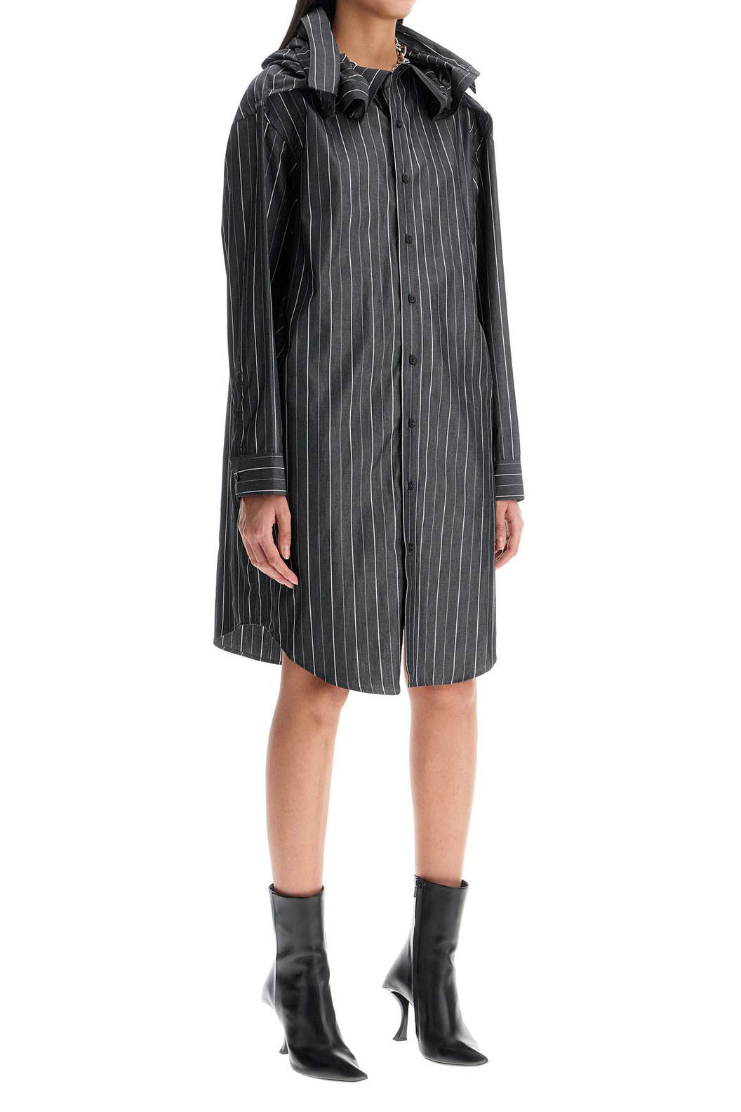EVERGREEN CHAIN SHIRT DRESS / GRY - 2