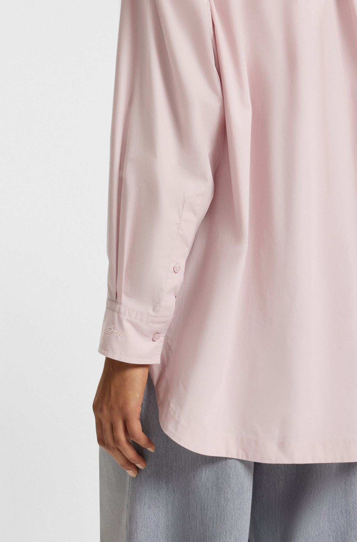 OVERSIZE-FIT BLOUSE IN COTTON POPLIN - 6