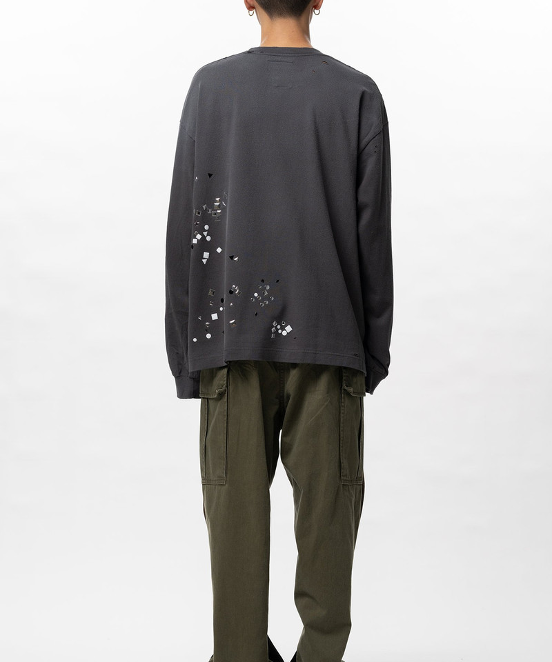 Embellished Sticker Long Sleeve T-shirt 9