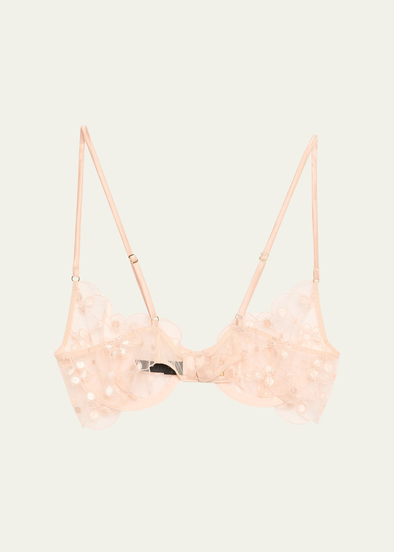 KIKI DE MONTPARNASSE Rosette Embroidered Demi Bra outlook
