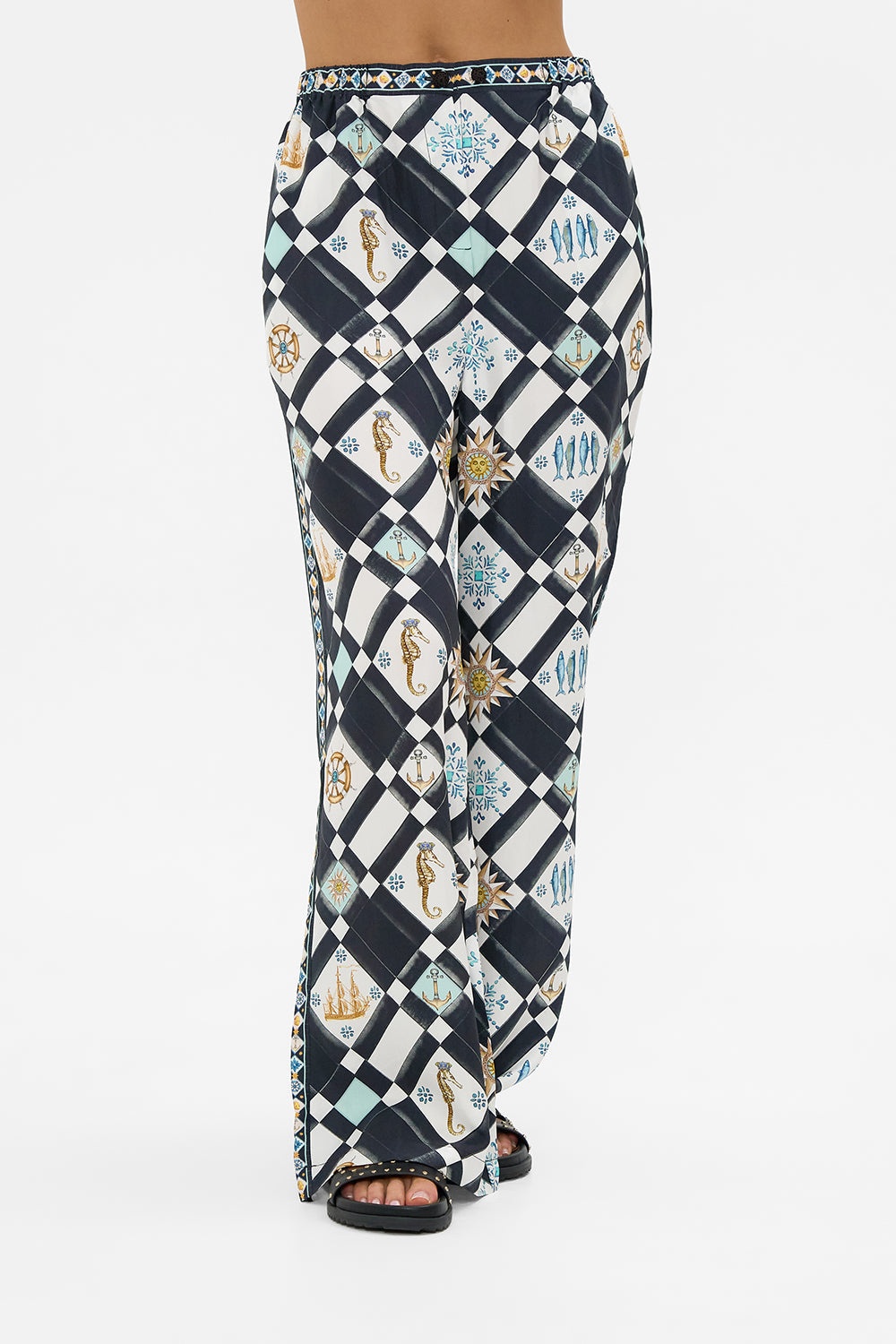 BUTTON FRONT LOUNGE PANT - 5