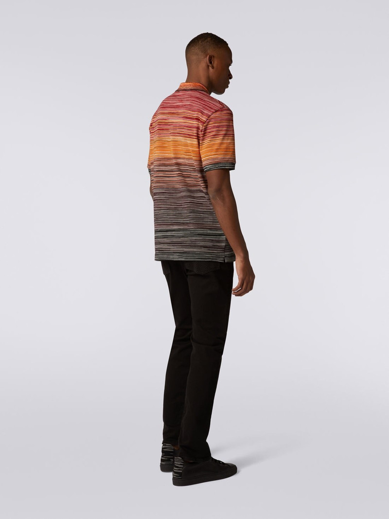 Short-sleeved polo shirt in slub cotton piqué 4