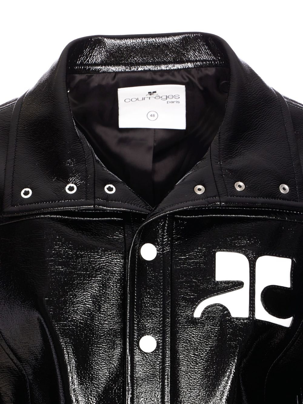 Reedition logo-patch vinyl jacket - 4