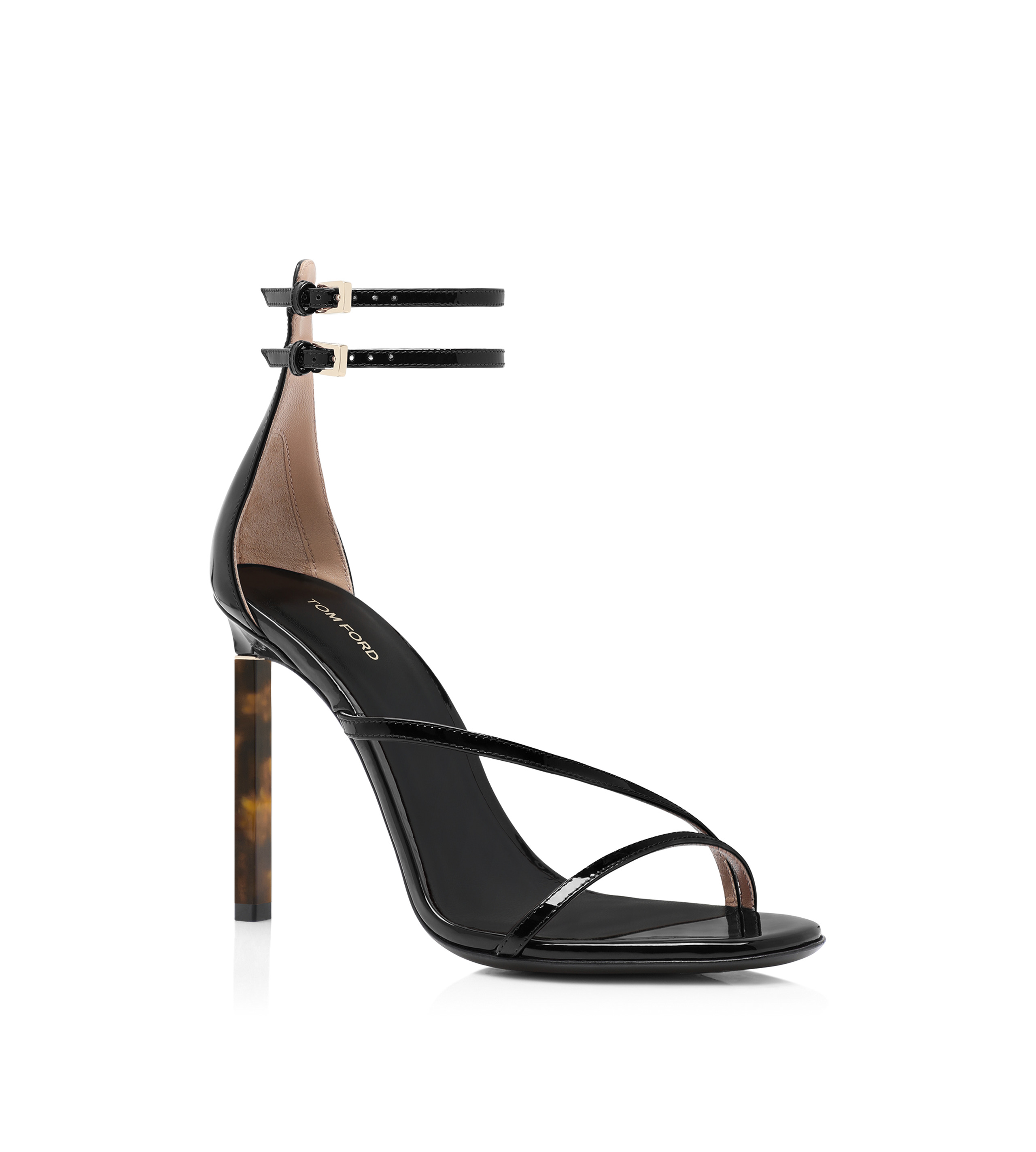 PATENT LEATHER ANKLE STRAP SANDAL - 2