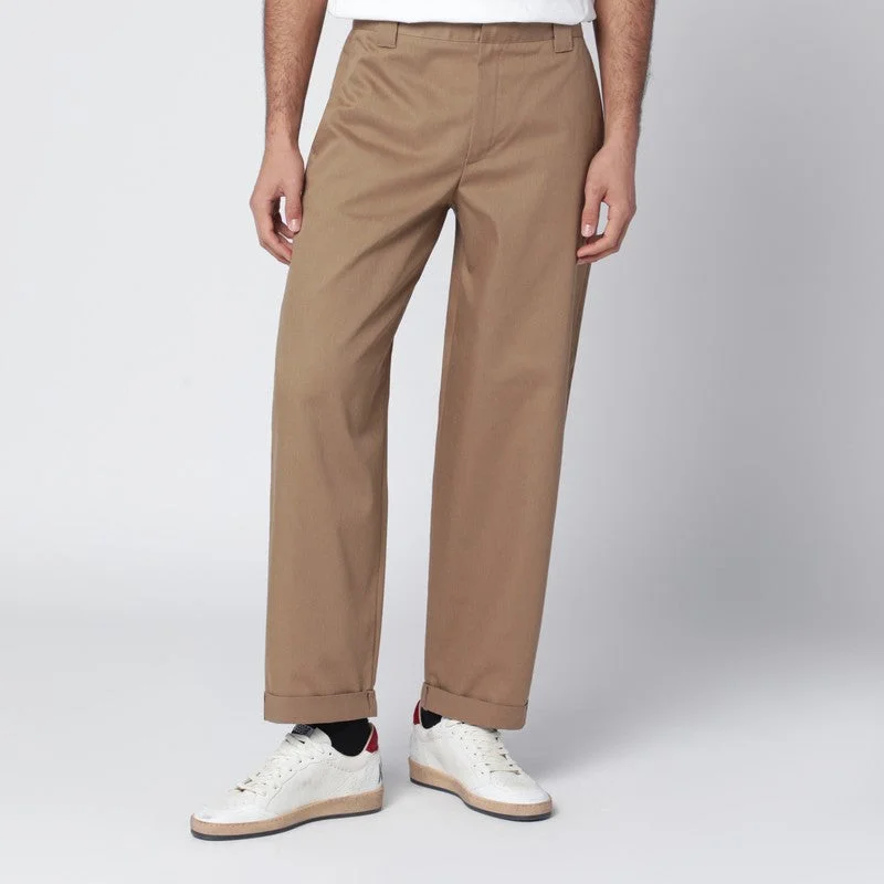 Golden Goose Beige Cotton-Blend Trousers Men - 1