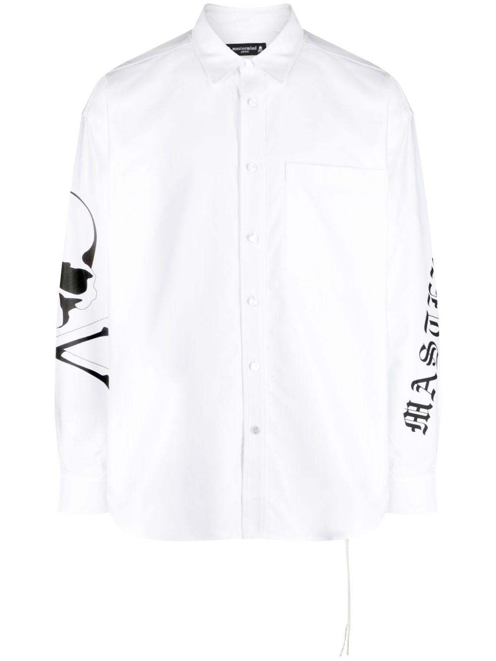 logo-print cotton shirt - 1