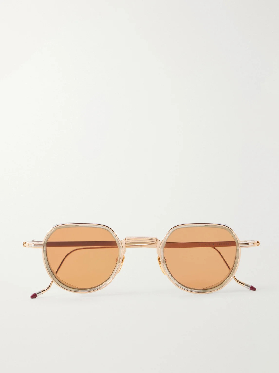 Dixon Round-Frame Gold-Tone Metal Sunglasses - 1